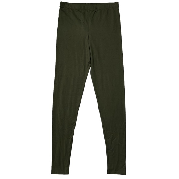 NWT New Mix Fleece Lined Hi Rise Full Length Seamless Leggings Olive Women’s OS - Picture 2 of 7